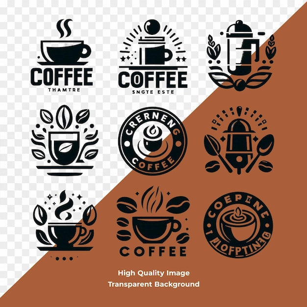 PSD creative coffee logo