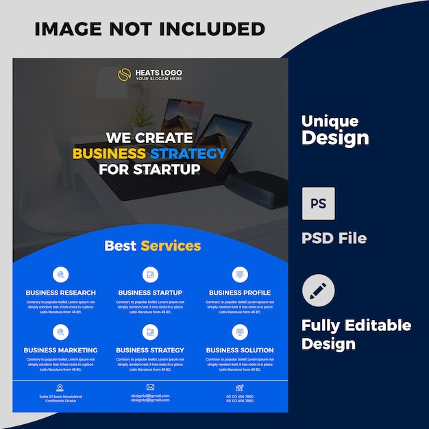 Creative company flyer design psd template