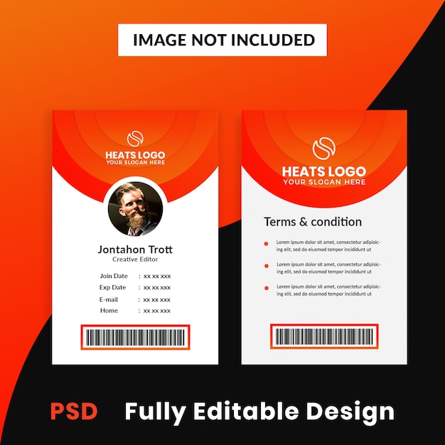 Creative company id card template