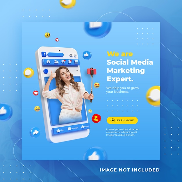 Creative concept social media facebook post for digital marketing promotion template