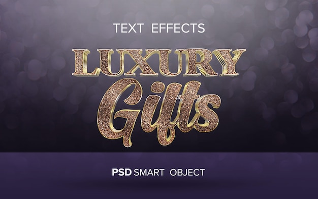 Creative golden text effect