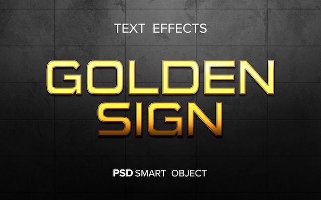 Creative golden text effect