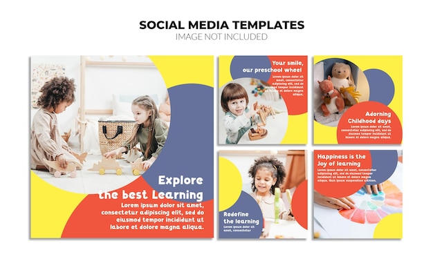 Creative Kids Instagram Social Media Post Templates