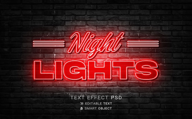 Creative neon text effect