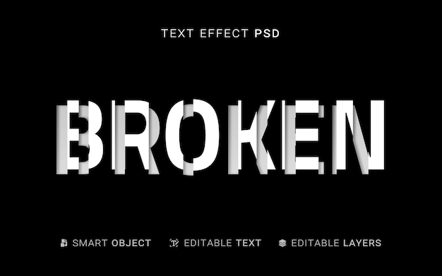 Creative sliced text effect