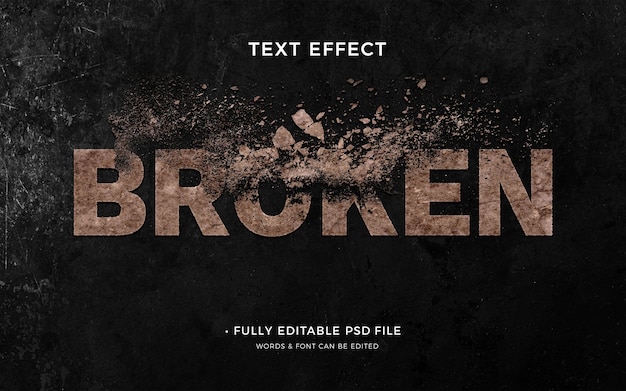 Crumble text effect