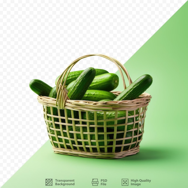 cucumbers in a store basket