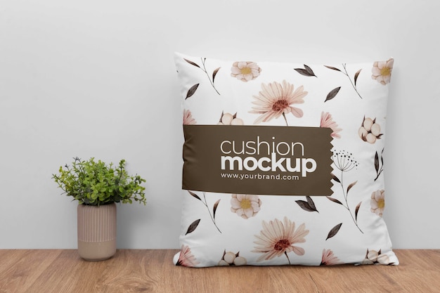 Cushion fabric design mockup