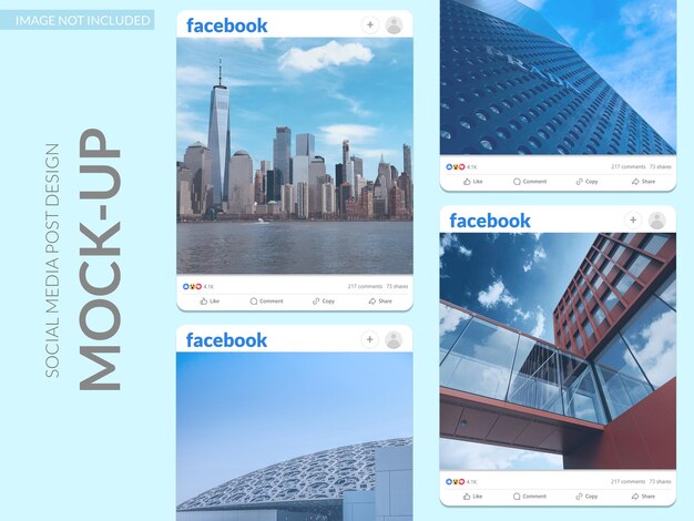 PSD customizable social media post mockup