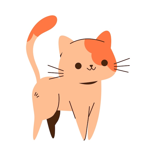 Cute cat element isolated