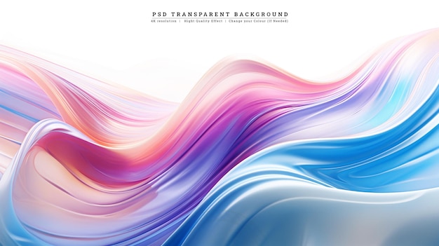 Cutting Edge Harmony 3D Lustrous Glass Ribbon on a Ivory Abstract Backdrop with Dynamic Holographic Waves Unveiling an Enchanting Banner Background and Wallpaper