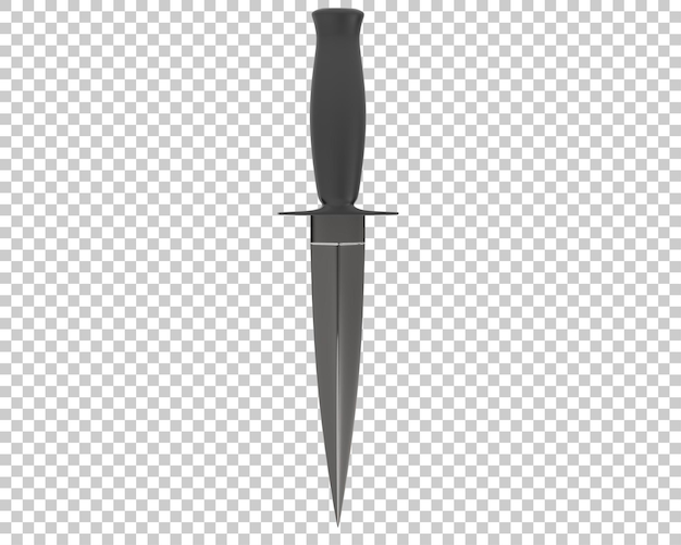 PSD dagger on transparent background 3d rendering illustration