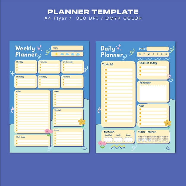 PSD daily amp weekly planner