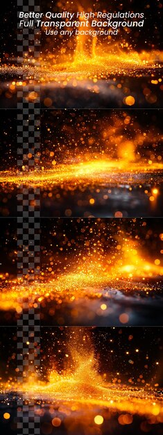 PSD dancing inferno dynamic fire and spark particles on transparent background