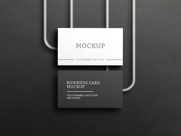 Dark business card mockup