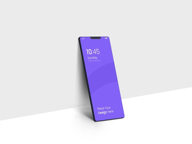 Dark Full screen smartphone mockup