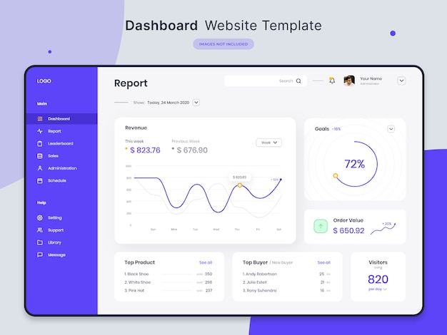 Dashboard Website Template