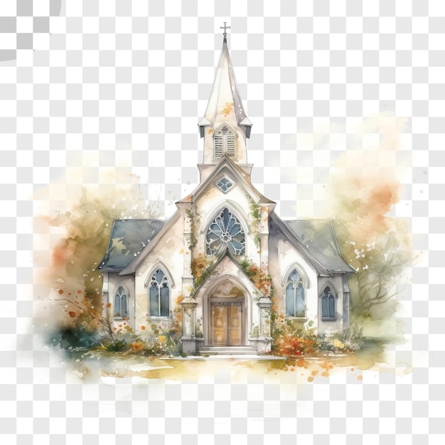 PSD de kerk van de heilige geest aquarel, kerk, kerk png download