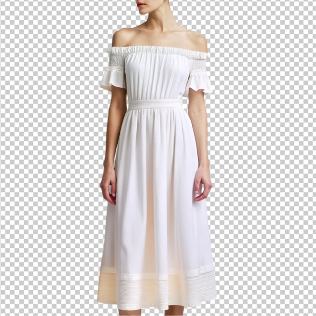 PSD de off-the-shoulder jurk doorzichtige achtergrond