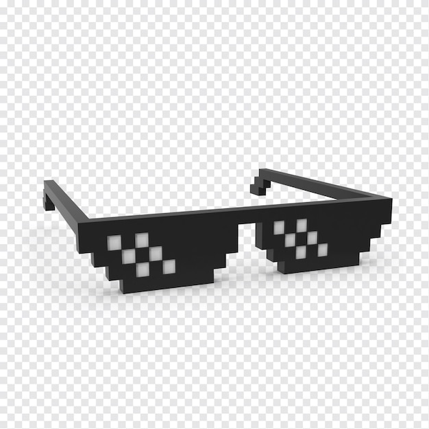 Deal it glasses 3d angle from side rich black transparant