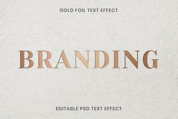 PSD debossed text effect psd editable template on kraft paper textur