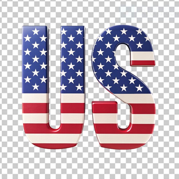 PSD decoration usa on transparent background