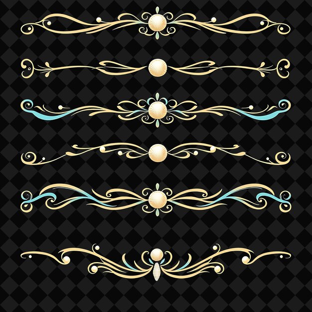 PSD decorative borders shells pearls and waves oceanic turquoise and sandy beige inspired by nautical