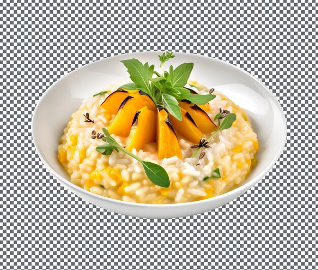 PSD delicious squash risotto isolated on white background