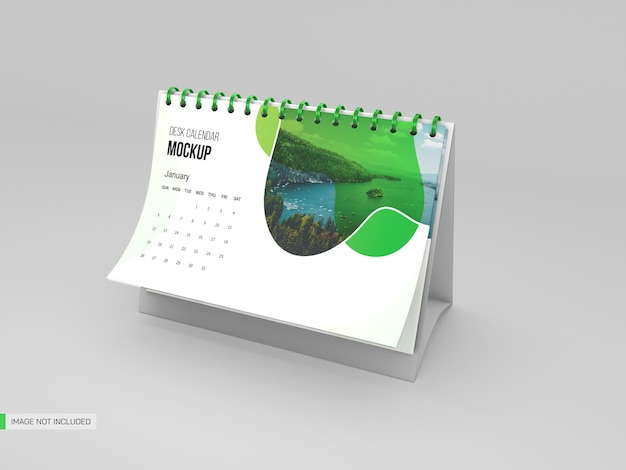 Desk calendar mockup