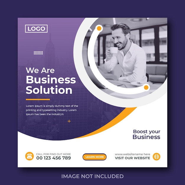 Digital business marketing agency web banner square Instagram social media post