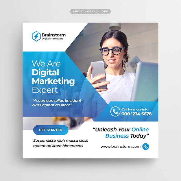 Digital Business Marketing Social Media Post & Web Banner