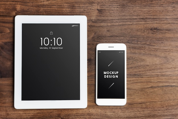 PSD digital devices screen mockup template