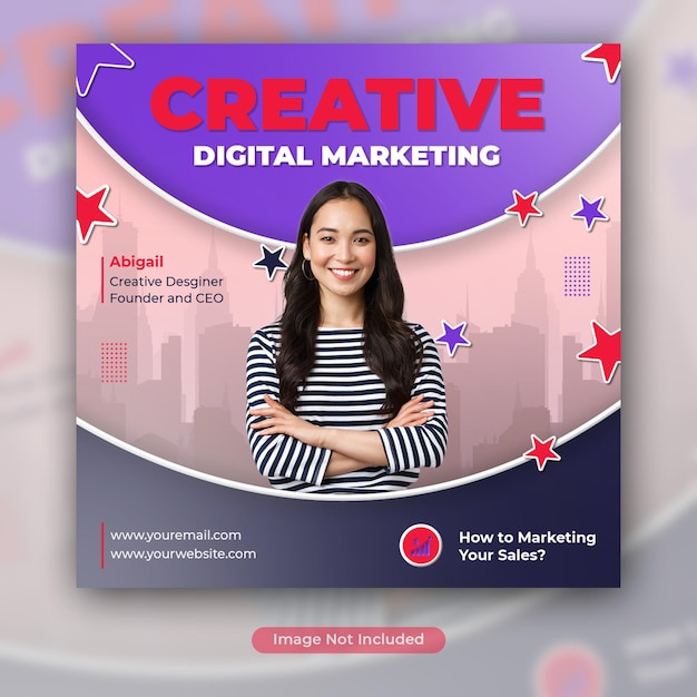 Digital marketing agency and corporate social media post template