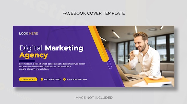 Digital marketing agency facebook cover or corporate business web banner template