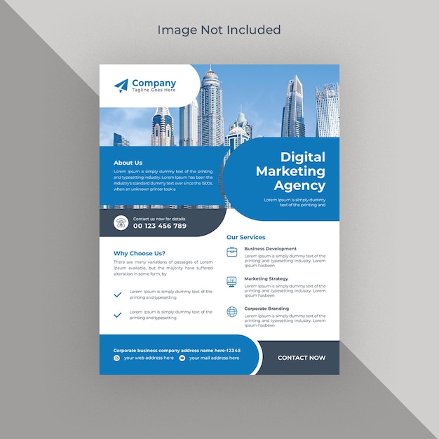 PSD digital marketing agency flyer