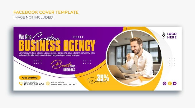 Digital marketing facebook cover page and corporate business web banner template