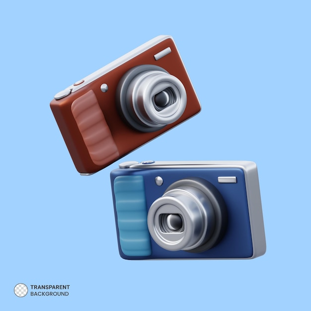 Digital Pocket Camera Icon Isolated 3d render Illustration