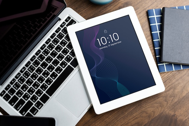 PSD digital tablet screen mockup template