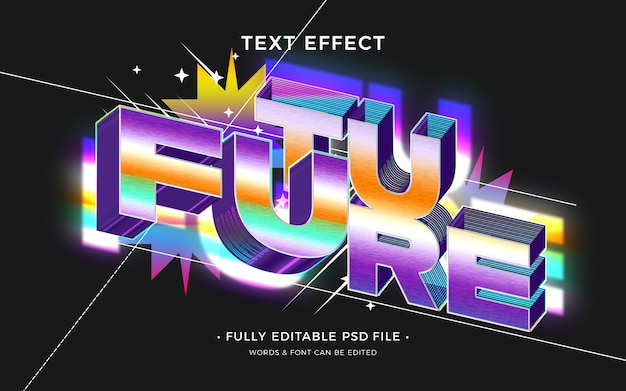 PSD direction text effect