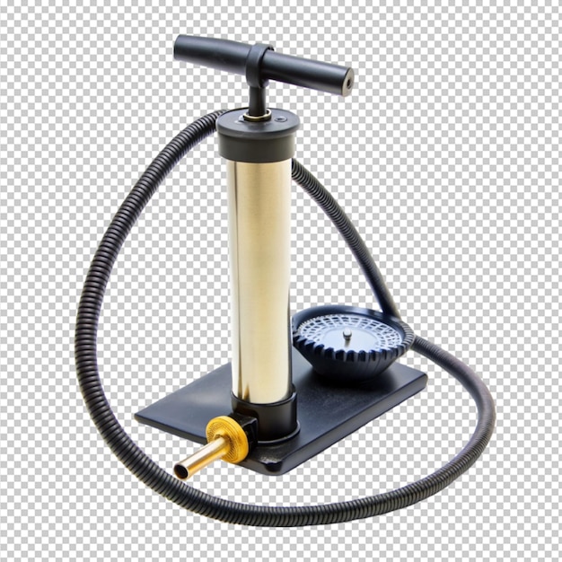 PSD dirty air tire pump on transparent background