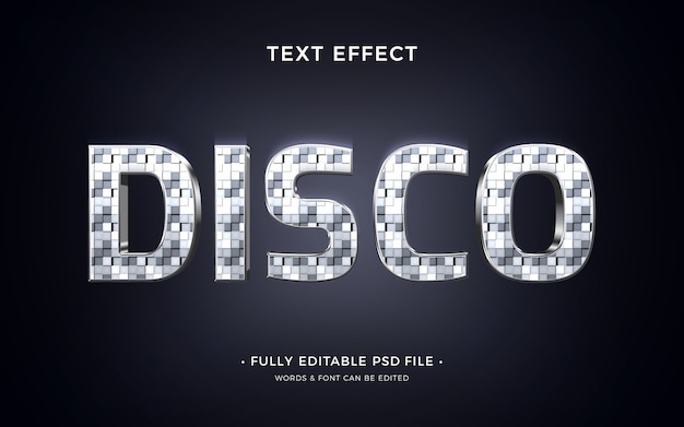 Disco ball text effect design