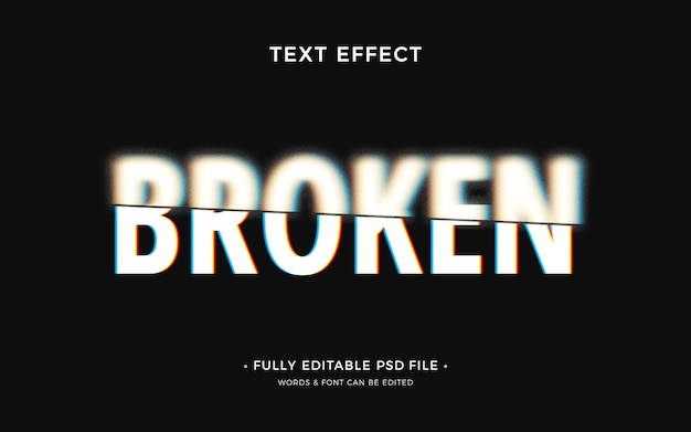 Disorted grain text effect