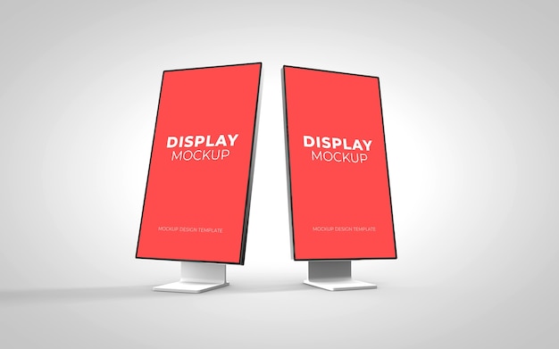 Display screen mockup isolated