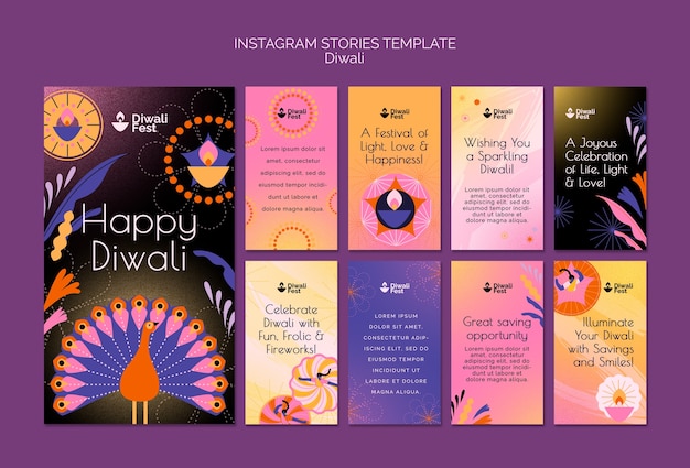 Diwali celebration instagram stories