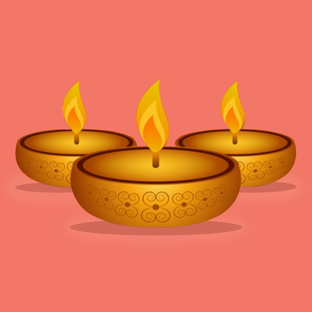 Diya lamp for Diwali festival decoration