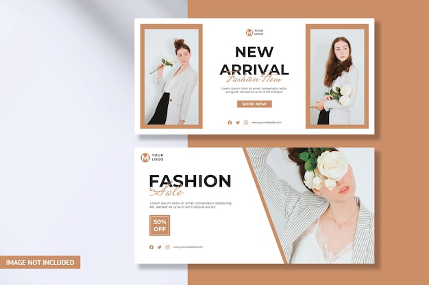 PSD dl flyer landscape fashion sale template