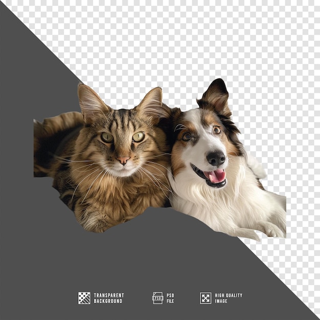 PSD dogs and cats without background in hd quality