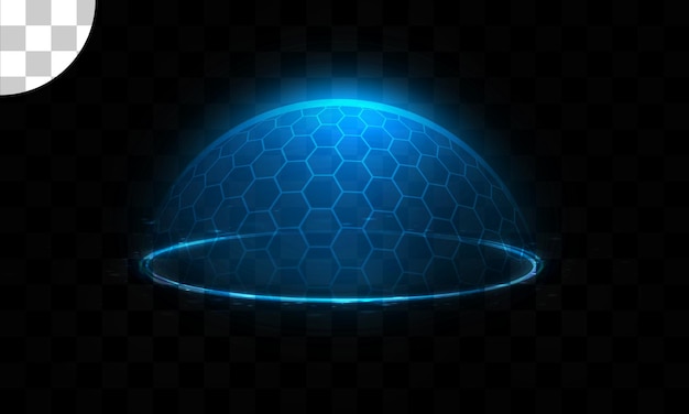 PSD dome shield geometric light effect