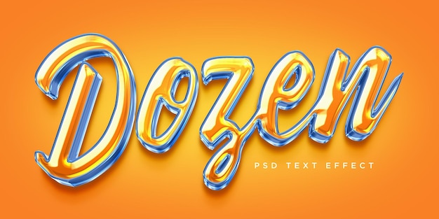 Dozen 3d style text effect