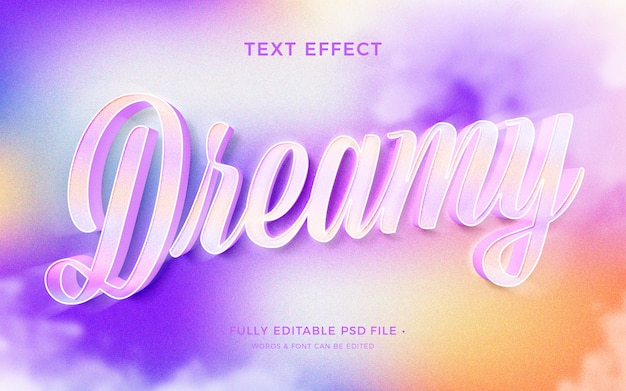 PSD dreamy text effect